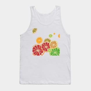 Fruits Oranges and lemons in citrus colors Tank Top